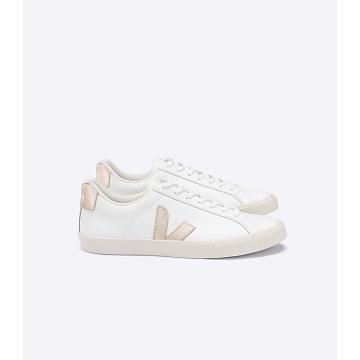 Veja ESPLAR LEATHER Women's Sneakers White/Brown | NZ 606TCE